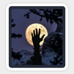 Moon Hand Sticker